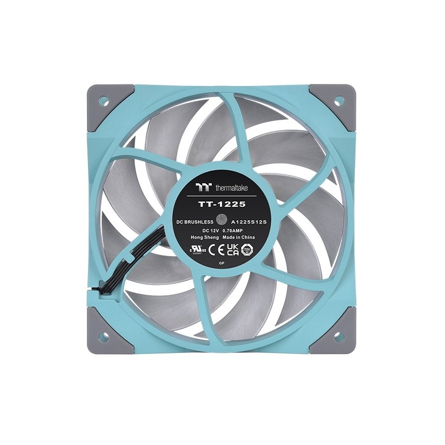 Thermaltake Toughfan 12 Turquoise High Static Pressure Radiator Fan Universāls Ventilators 12 cm Zil – 2