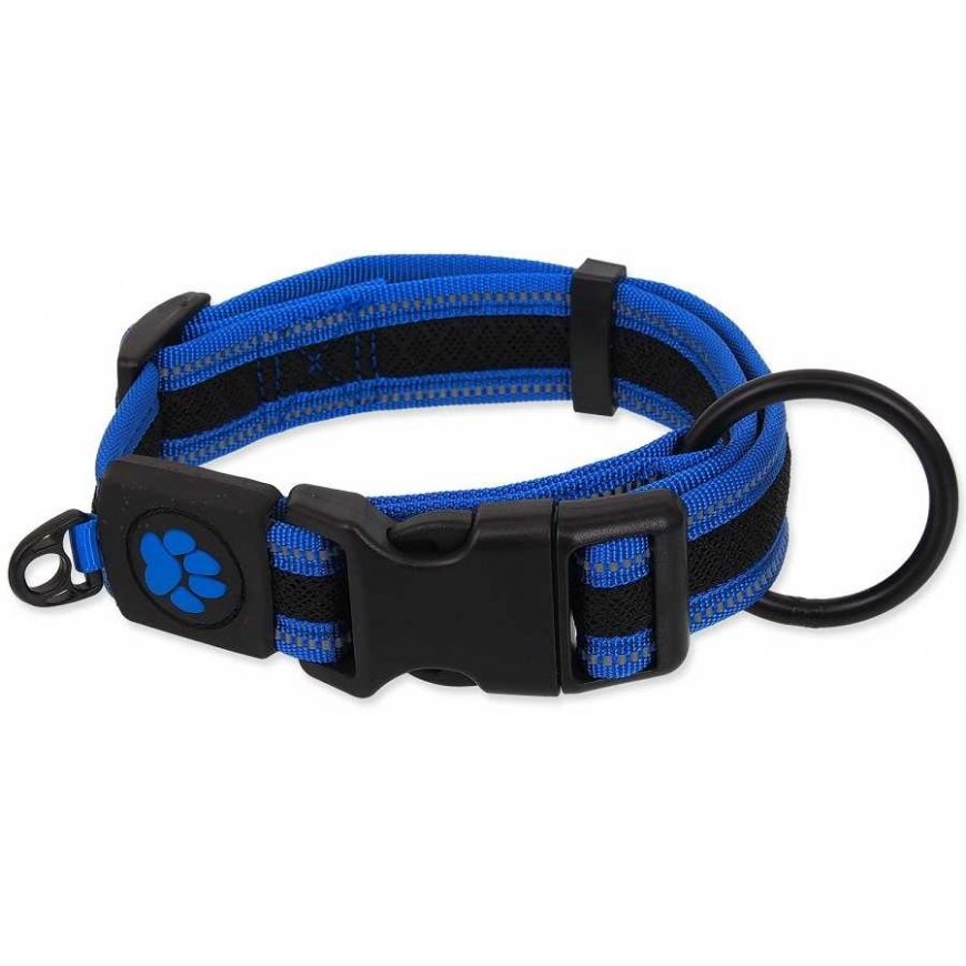 Kaklo diržas - Placek Active Dog Collar Fluffy XL mėlynas 3,8x44-70cm
