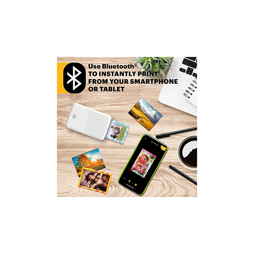 Kodak STEP Instant Mobile Photo Printer Color ZINK 2x3'' 1 ppm, Bluetooth, White – 3