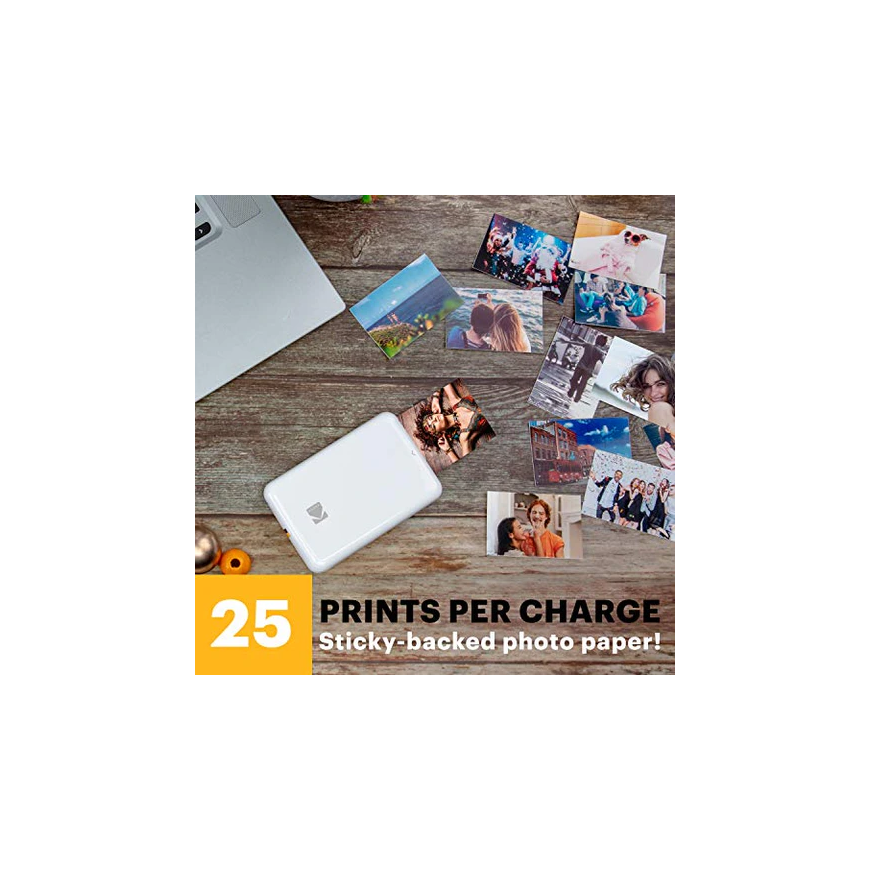 Kodak STEP Instant Mobile Photo Printer Color ZINK 2x3'' 1 ppm, Bluetooth, White – 4