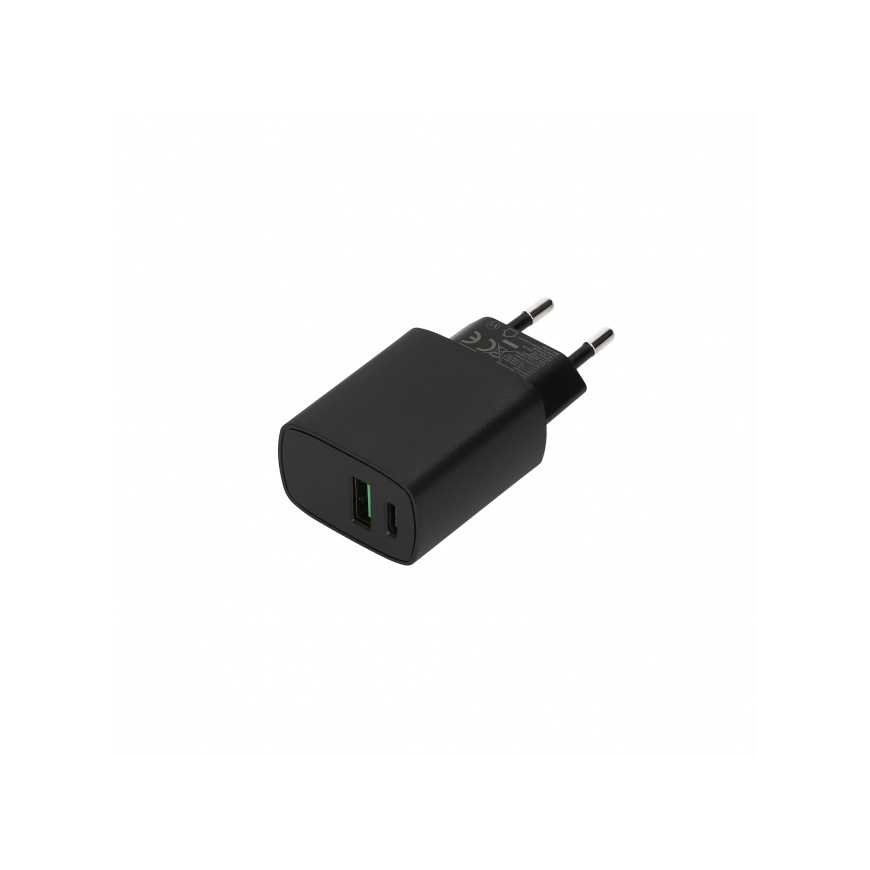 SEEK TOTI 20W Type-C + USB A Wall Fast Charger, Black – 4