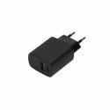 SEEK TOTI 20W Type-C + USB A Sieninis Greitas Įkroviklis, Juodas SEEK TOTI 20W Type-C + USB A Sieninis Greitas Įkroviklis, Juodas