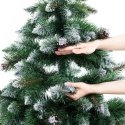 Искусственная елка на пне блестки цвета CRISTAL бутылочка зеленая HOMEDE