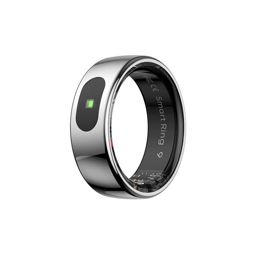 "Smart RING PRO" silver, measures stress, heart rate, monitors sleep, 12 chapters, Powerton – 2