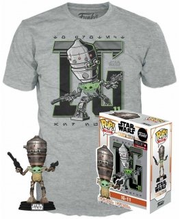 Funko Set -hahmo POP & Tee Star Wars IG-11 lapsen kanssa, eksklusiivinen