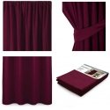 Night curtain AmeliaHome BLACKOUT 140X245 cm, 1 pc., tape/hooks, color: burgundy