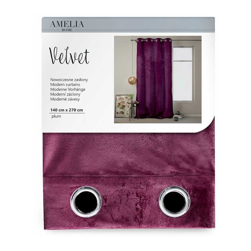 AmeliaHome Aizkaru VELVET krāsa violetā stila