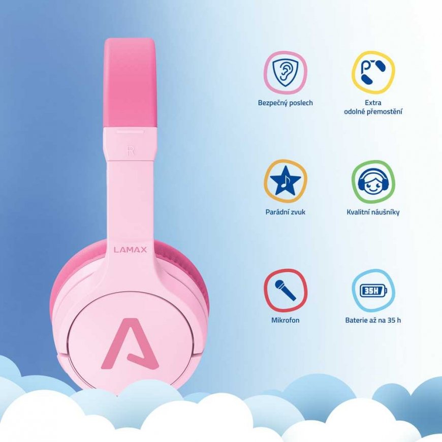 LAMAX BaseKid1 headphones pink – 4
