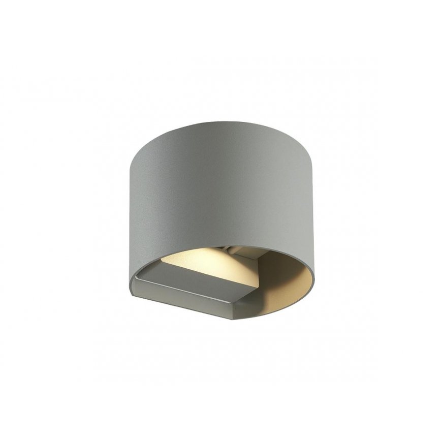 Wall outdoor lamp CILINDER, LED 2x3W, 4000K, IP54, adjustable beam angle, gray, LED line LITE