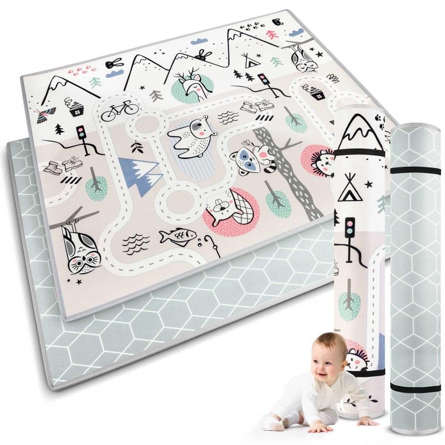 Valcuotas lavinamasis putplashtikilmik 180 x 150 x 1,5 cm Nukido NK-342