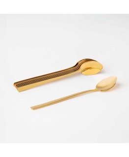 6 Prato magustoidu lusikate komplekt, 18,5 cm, kuldne värv, AMBITION