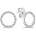 Brilio Silver Nesenstantys silver hoop earrings with zirconia EA1072W
