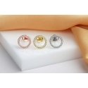 Brilio Silver Nesenstantys silver hoop earrings with zirconia EA1072W