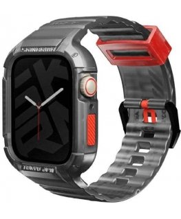 Skinarma käevõru + Saido 2in1 Apple Watch 45/44mm halli värvi