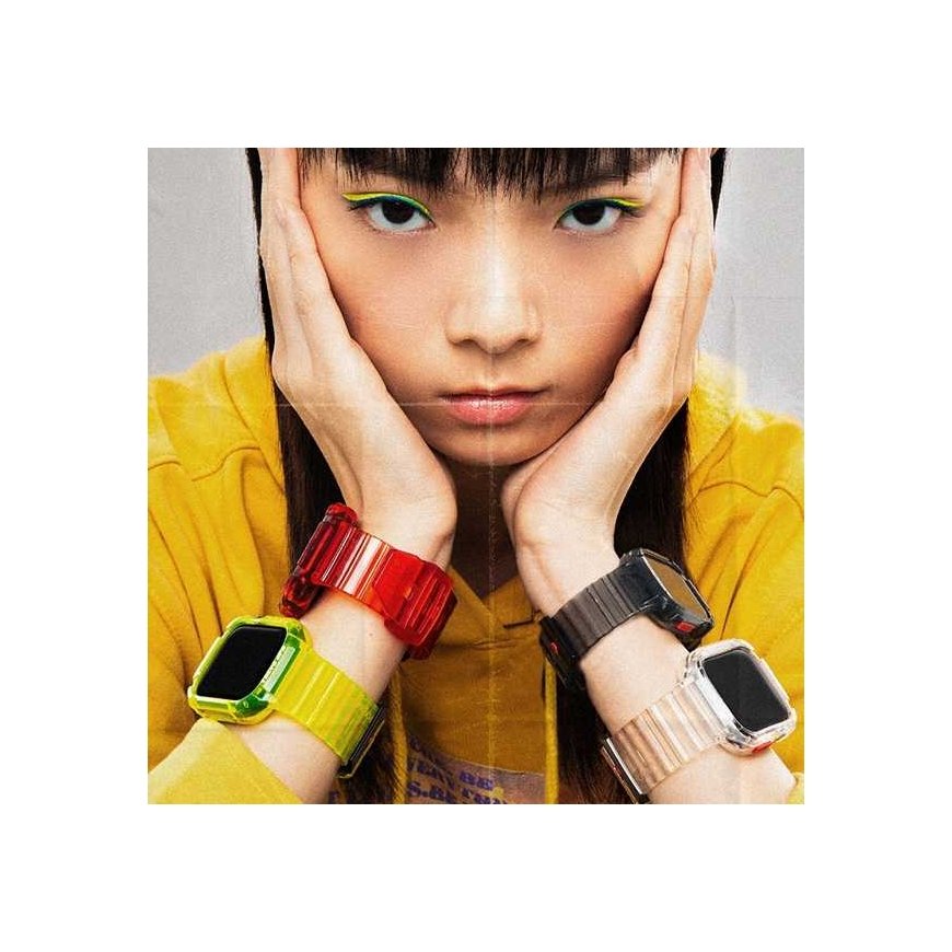 Ādas apyrankes + vāciņš Saido 2in1 Apple Watch 45/44mm pelēkā krāsā – 5