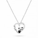 Brilio Silver Hõbedased naiste kaelakeed Südamekujuline panda NCL183W Brilio Silver Hõbedased naiste kaelakeed Südamekujuline panda NCL183W