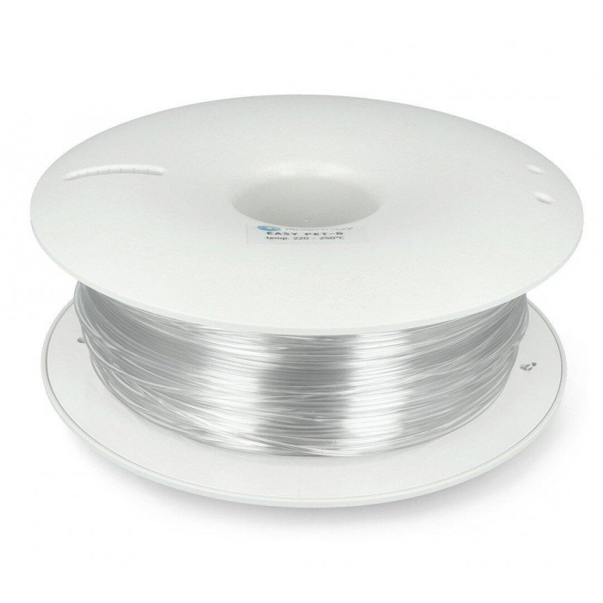 3D plastikas Fiberlogy Easy PET-G 1.75mm 0.85kg – Puhtalt läbipaistev – 2