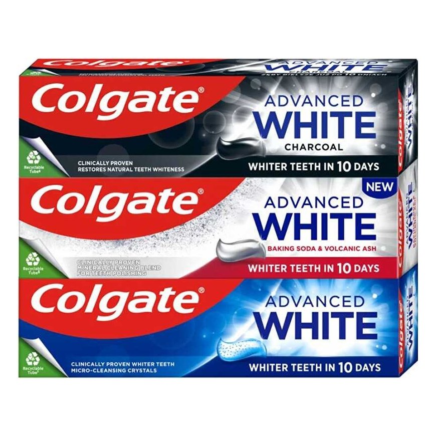 Colgate Advanced Mix Trio Whitening Toothpaste Set 3 x 75 ml 75ml toothpaste