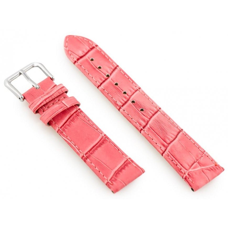 Pacific Pink W41 leather watch strap - pink - 22mm – 2