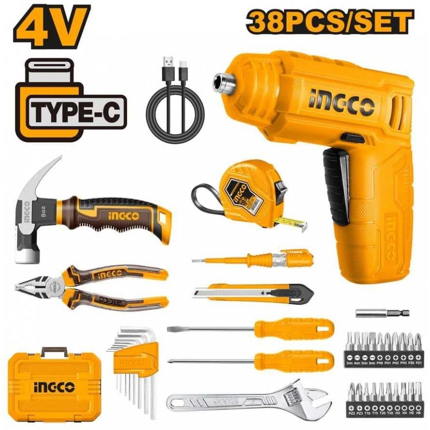 Ingco HKTHP10381 Työkalusarja 38 kpl kotelossa – 2