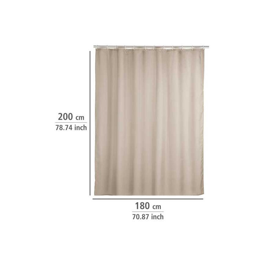 Mold-resistant curtain Wenko solid brownish-yellow, washable, 180 x 200 cm – 4