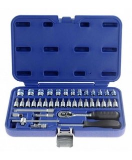 Sukimo galvučių komplektas KingRoy KR038MDA 1/4'' 38 vnt.