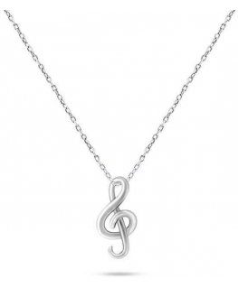 Brilio Hõbe Brilio Hõbedane Decent Hõbedane kaelakee Treble Clef NCL67W (grandinė, ripats)