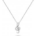 Brilio Silver Brilio Sidabrinis Kohtuullinen Sidabrinen kaulaketju Treble Clef NCL67W (riipus, riipus) Brilio Silver Brilio Sidabrinis Kohtuullinen Sidabrinen kaulaketju Treble Clef NCL67W (riipus, riipus)
