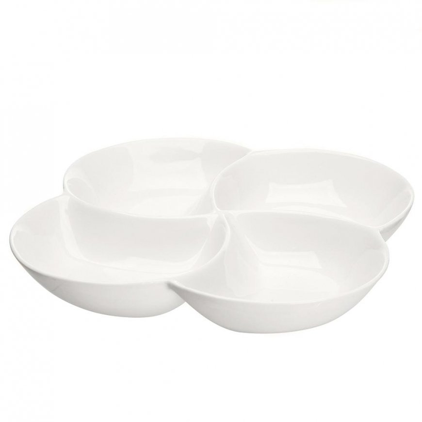 Lumarko REGULAR 4-PART DISH 26.5CM CREAM PORCELAIN