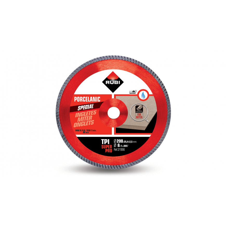 RUBI Dimanta griešanas disks mitrai griešanai