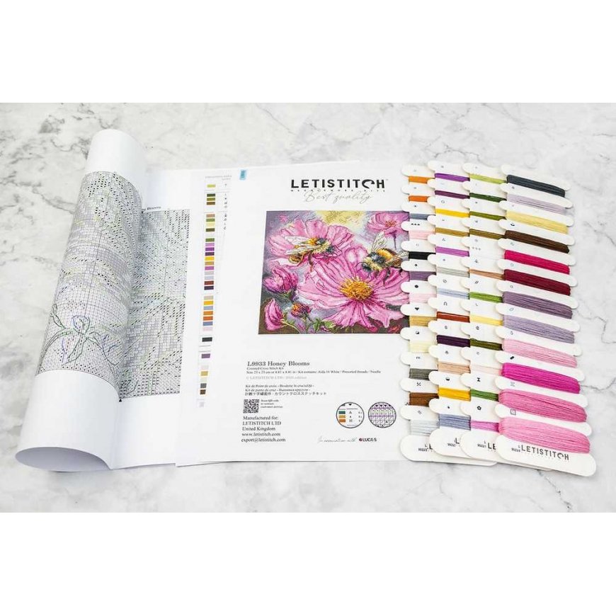 Набор для вышивания крестиком Letistitch "Медовые кольца" 23x23 см SLETIL9933 – 2