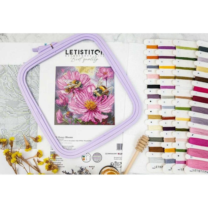 Letistitch Cross Stitch Kit "Honey Rings" 23x23 cm SLETIL9933 – 4