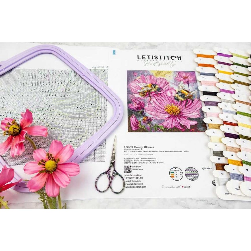 Letistitch Cross Stitch Kit "Honey Rings" 23x23 cm SLETIL9933 – 5