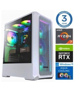 INTOP AQUA Ryzen 7 8700F 64GB DDR5 2TB SSD M.2 NVME + 2TB RTX5060Ti 16GB WIN11Pro