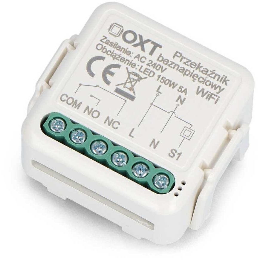 Tuya – ühe kanali mini pingeteta relee – WiFi – Android/iOS rakendus – OXT T210