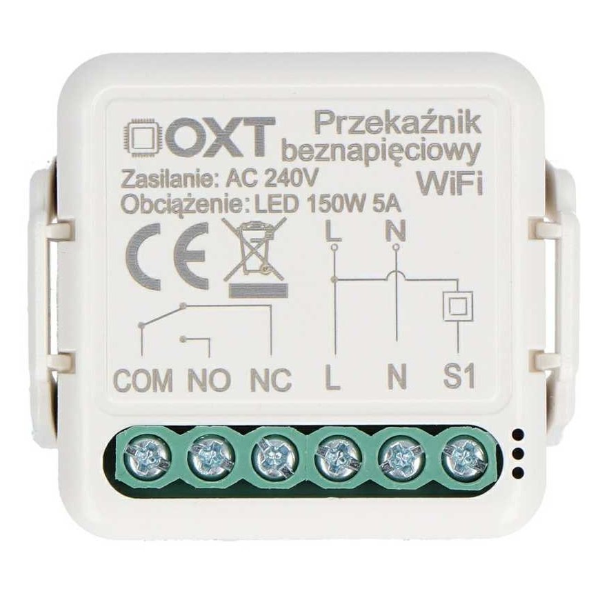 Tuya – ühe kanali mini pingeteta relee – WiFi – Android/iOS rakendus – OXT T210 – 2