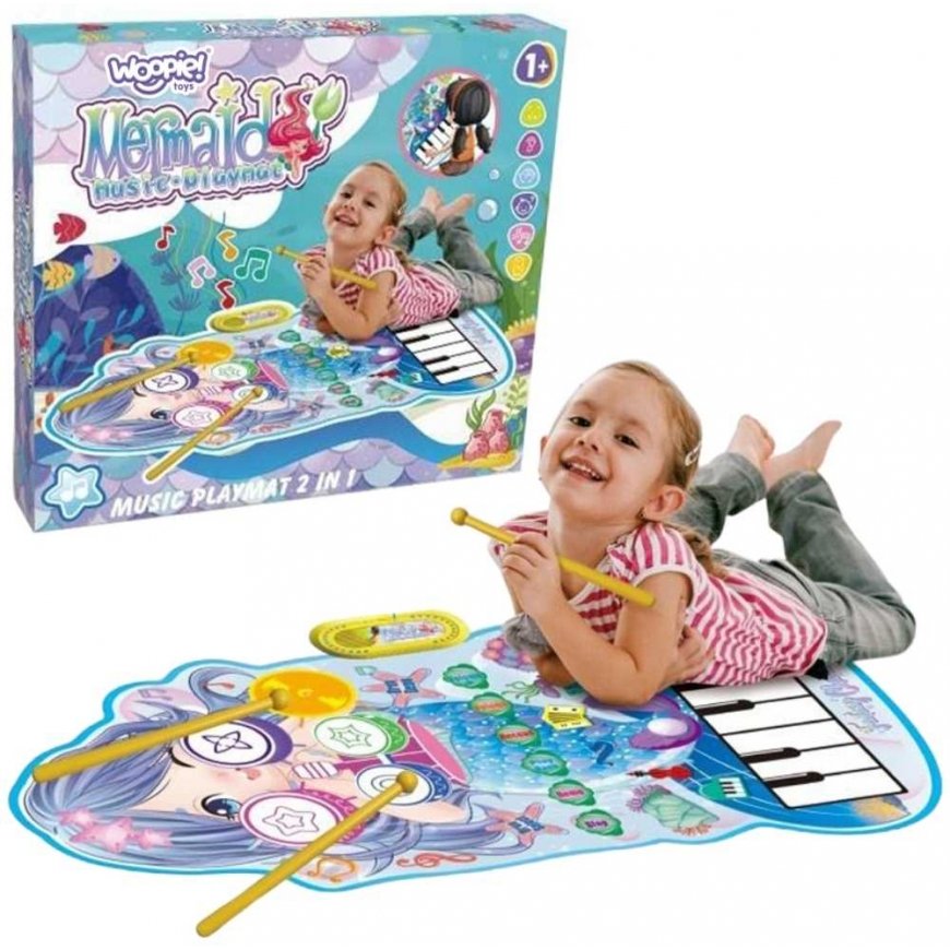 WOOPIE muzikālais paklājiņš Mermaid 2in1 interaktīvie