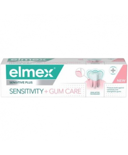 Elmex Hambapasta tundlikele hammastele ja igemetele Sensitive Plus Sensitivity + Gum Care 75 ml 75ml tundlike hammaste hooldusva