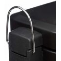 5five Simply Smart Rectangular Bathroom Trash Can, made of metal in matte black color, foot-operated, 5l 5five Simply Smart Rectangular Bathroom Trash Can, made of metal in matte black color, foot-operated, 5l