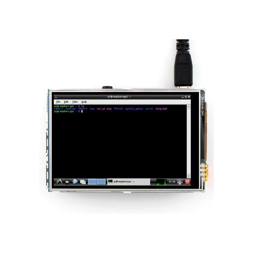 Jutiklinis Varžinis GPIO Ekranas Raspberry Pi Mikrokompiuteriui - LCD TFT 3.5" – 4