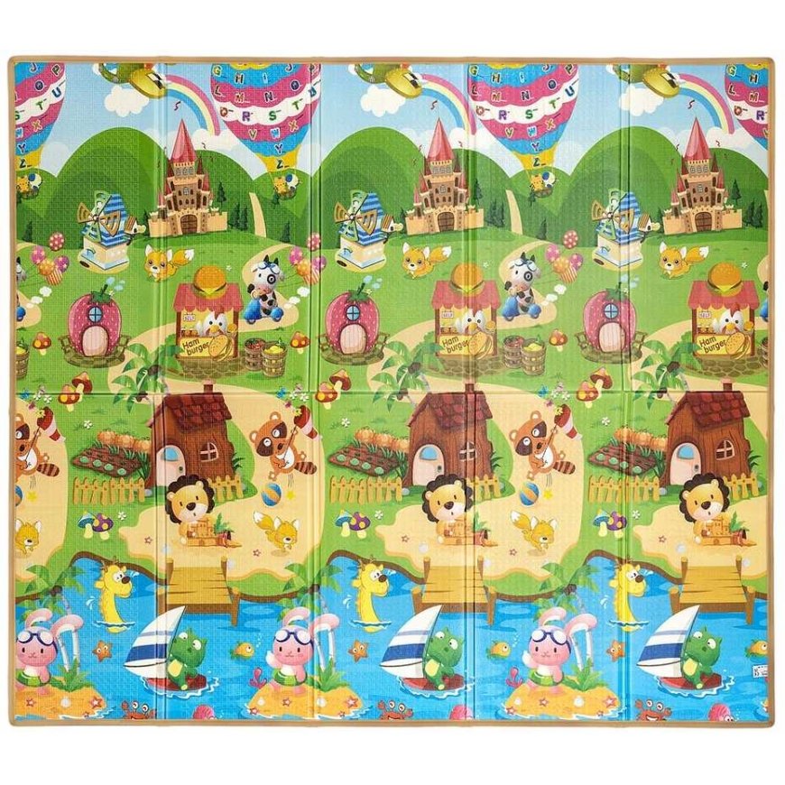 Milly Mally foldable foam play mat with colorful animals T1 – 2