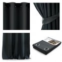 Night curtain with rings AmeliaHome BLACKOUT 140X270 cm, 1 pc, color: graphite Night curtain with rings AmeliaHome BLACKOUT 140X270 cm, 1 pc, color: graphite