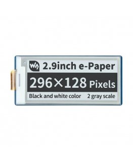 E-paper E-Ink, 2.9" 296x128px, SPI, musta ja valkoinen, suunniteltu Raspberry Pi Pico, Waveshare 19408