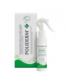 JM SANTE Poliderm - kopšanas aerosols suņiem un kaķiem ar blaugznām, iekaisušu un dermatoloģiskām problēmām skarto ādu – 100 ml