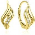 Brilio Silver Stunning gold-plated earrings with cubic zirconia EA1179Y Brilio Silver Stunning gold-plated earrings with cubic zirconia EA1179Y