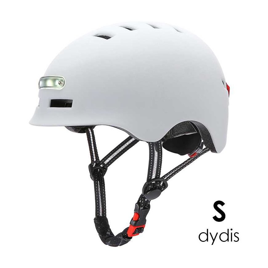 Beaster Scooter Helmet Beaster BS02HWS, Size S, white, with LED lights