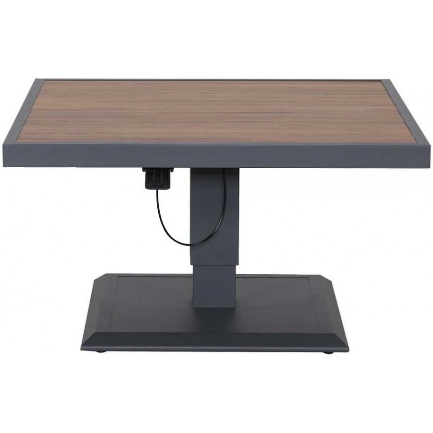 Table PARKER 90x90xH52-75cm, gray – 3