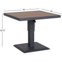 Стол PARKER 90x90xH52-75см, серый Стол PARKER 90x90xH52-75см, серый