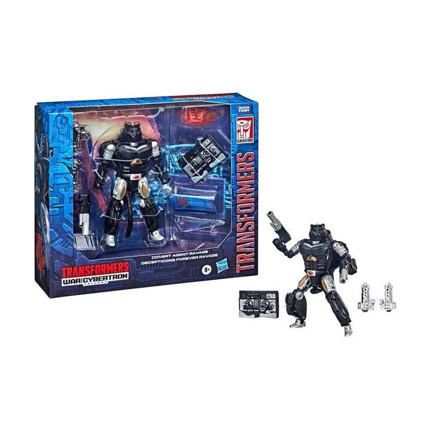 Hasbro Transformers War From Cybertron Covert Agent Ravage + Decepticon Forever Ravage figures set 15cm – 2