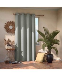 Night curtain with rings AmeliaHome BLACKOUT 140X245 cm, 1 pc, color: silver